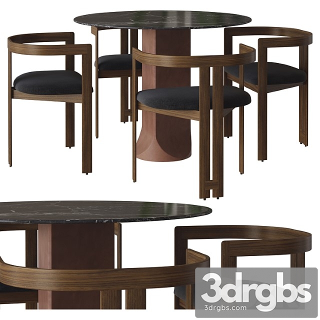 Pigreco Chair And Togrul Table By Tacchini 3dsmax Download - thumbnail 1