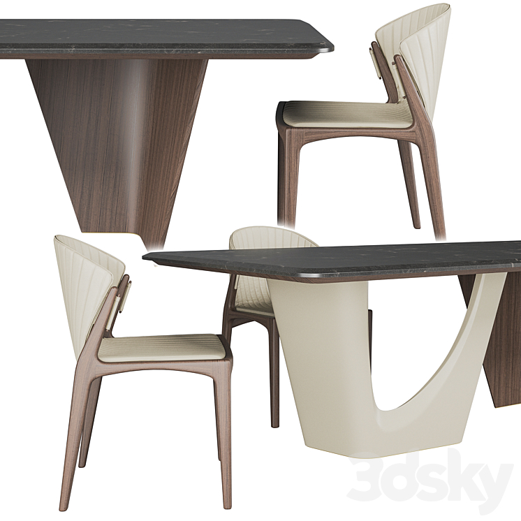 Pinnacle table And Luisa chair 3DS Max Model - thumbnail 2