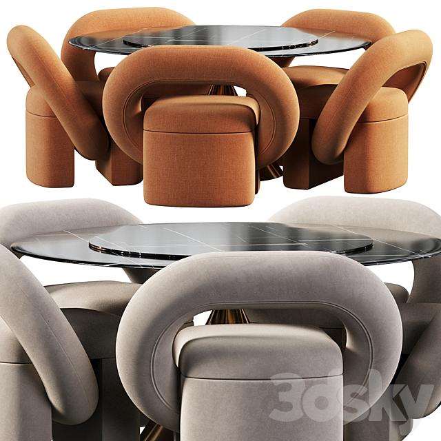 Play chair and Clay table 3DSMax File - thumbnail 1