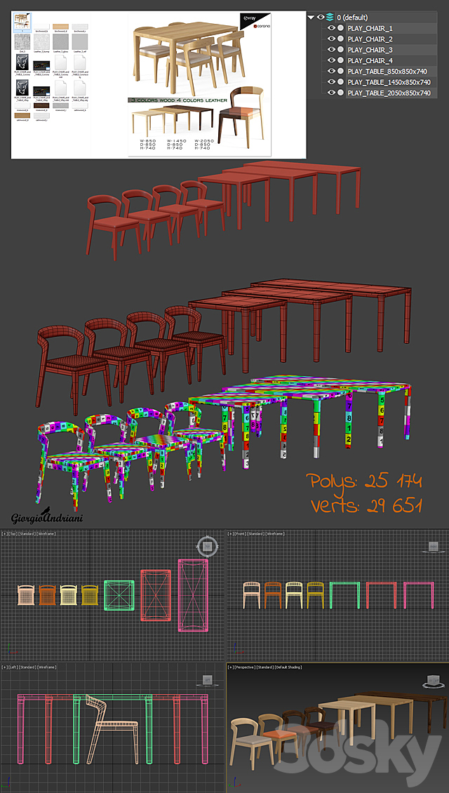 Play Chair And Table 3ds Max - thumbnail 3