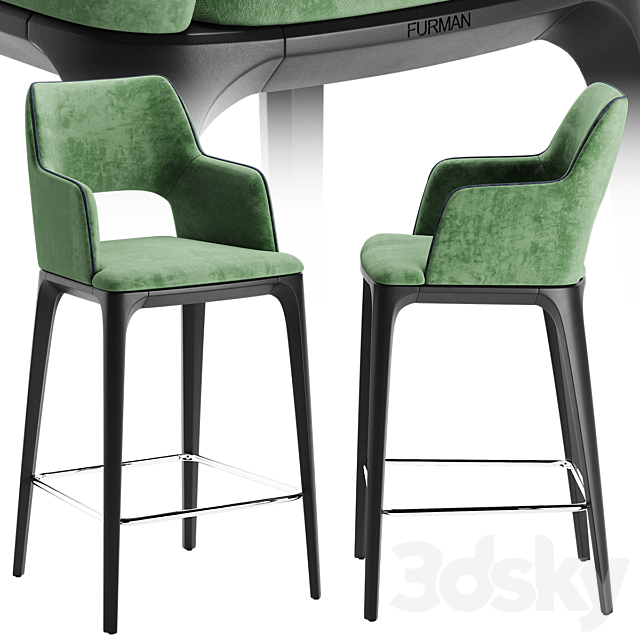 Play Furman Chair Bar Play Table 3DS Max Model - thumbnail 2