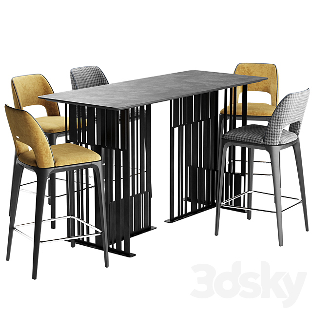 Play Furman Chair Bar Solo Table 3DS Max Model - thumbnail 4