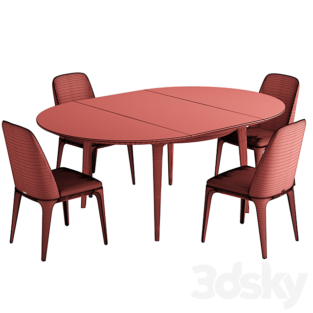 Play m table and chair 3DS Max Model - thumbnail 5