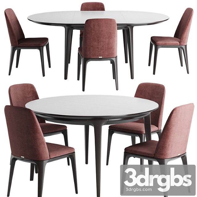 Play M Table and Chair 3dsmax Download - thumbnail 1