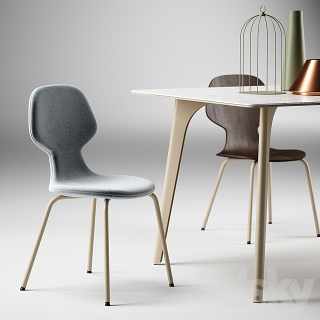 Pode. Chiba chair. Hux table. Tonincasa lamps and decor 3DSMax File - thumbnail 2