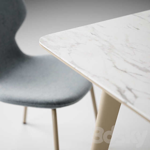 Pode. Chiba chair. Hux table. Tonincasa lamps and decor 3DSMax File - thumbnail 3