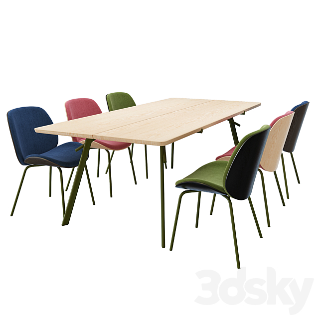 Pode table dinning 3DSMax File - thumbnail 1