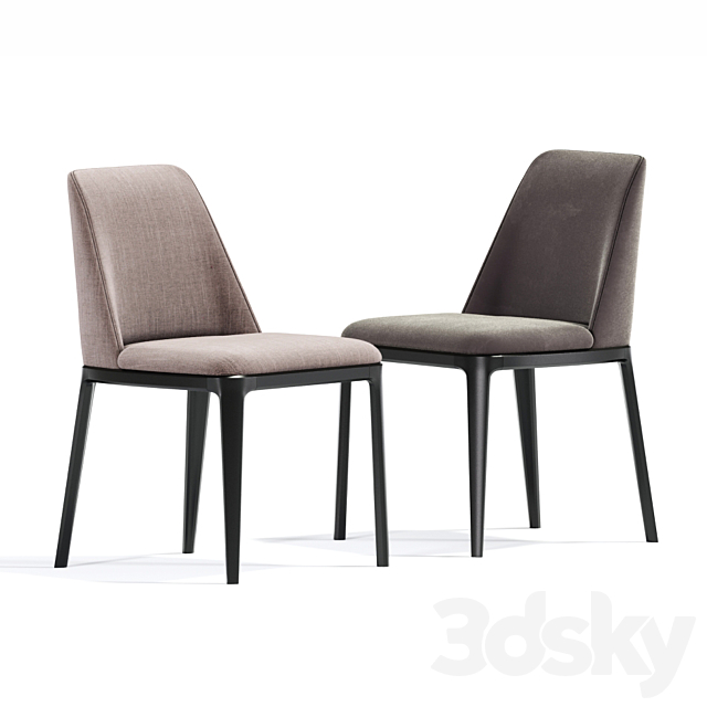 Poliform Grace Dining Chair Table 3DS Max Model - thumbnail 3