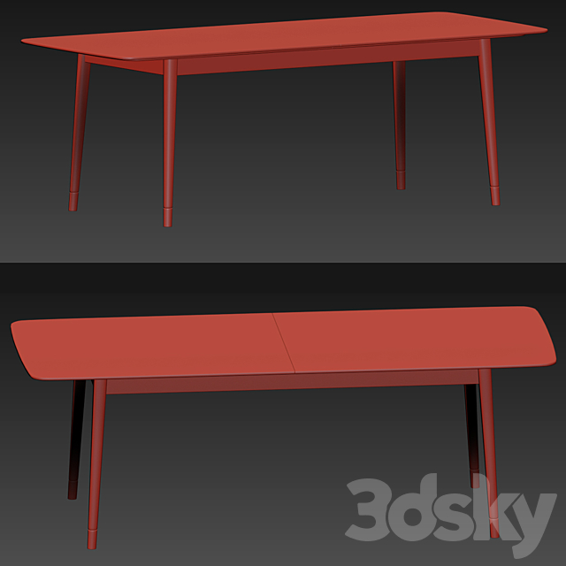 Poliform Grace Dining Chair Table 3DS Max Model - thumbnail 4