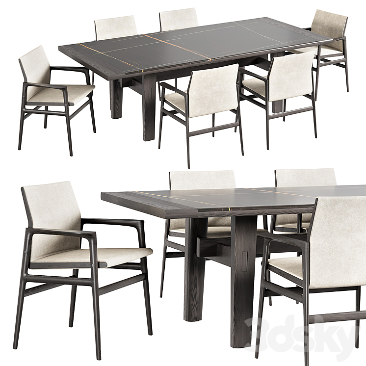 Poliform HOME HOTEL rectangular tables 3DS Max Model - thumbnail 1