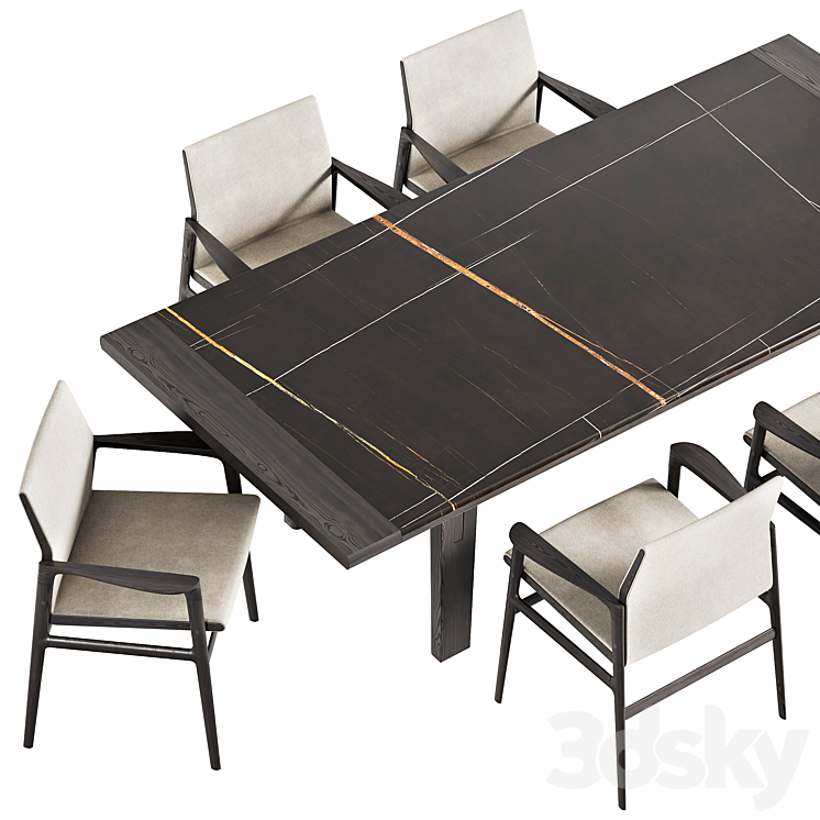 Poliform HOME HOTEL rectangular tables 3DS Max Model - thumbnail 2