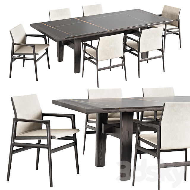 Poliform HOME HOTEL rectangular tables 3DSMax File - thumbnail 1