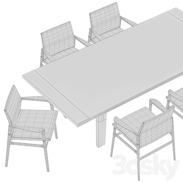 Poliform HOME HOTEL rectangular tables 3DSMax File - thumbnail 4