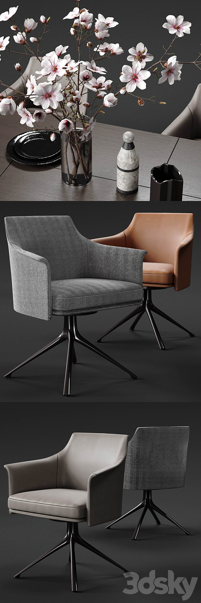 POLIFORM STANFORD Armchair & KENSINGTON Table 3DSMax File - thumbnail 2