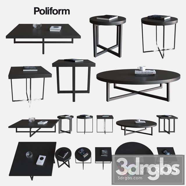 Poliform Yard Table 3dsmax Download - thumbnail 1