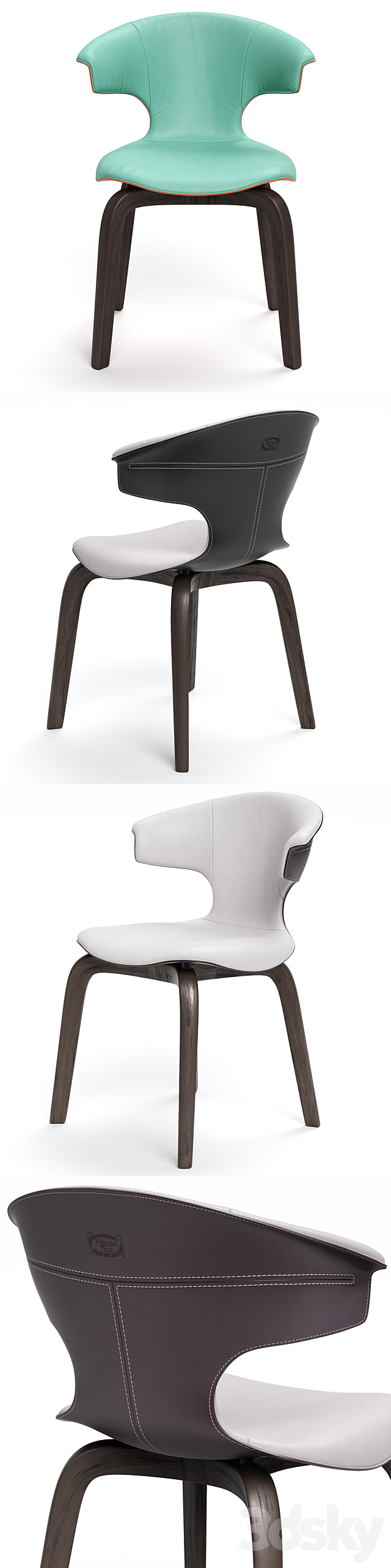 Poltrona Frau Montera Armchair and Fred desk 3DSMax File - thumbnail 2