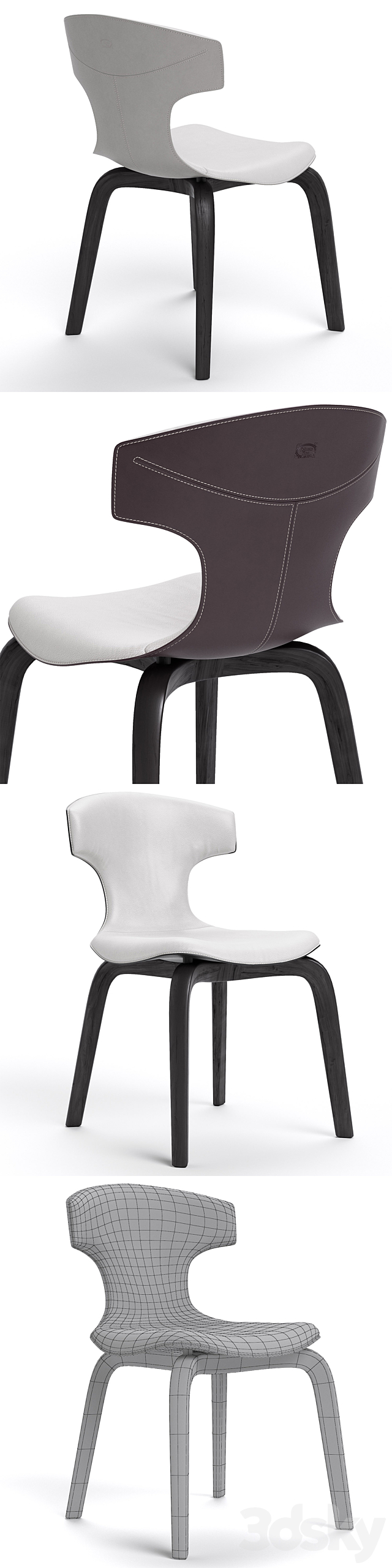 Poltrona Frau Montera Chair and Bolero table 3DSMax File - thumbnail 2