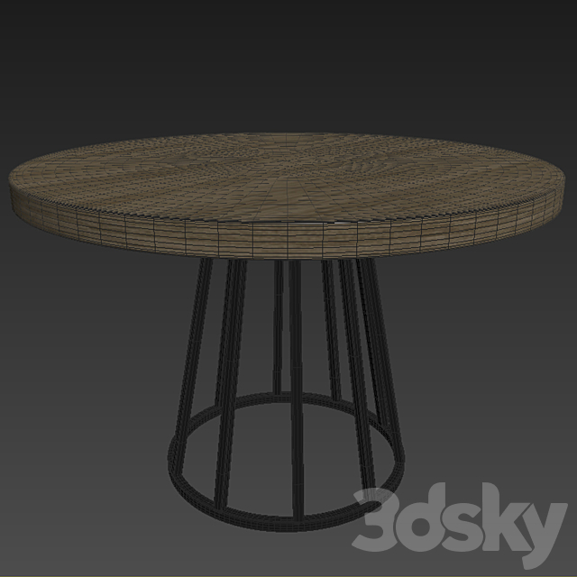 Pomeroy Barrel Chair With Round Table 3DSMax File - thumbnail 3