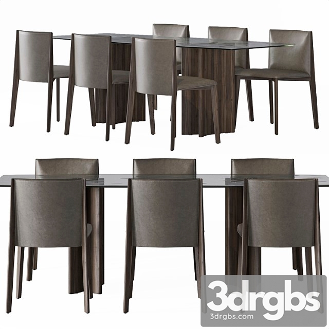 Porada dining set v4 2 3dsmax Download - thumbnail 1