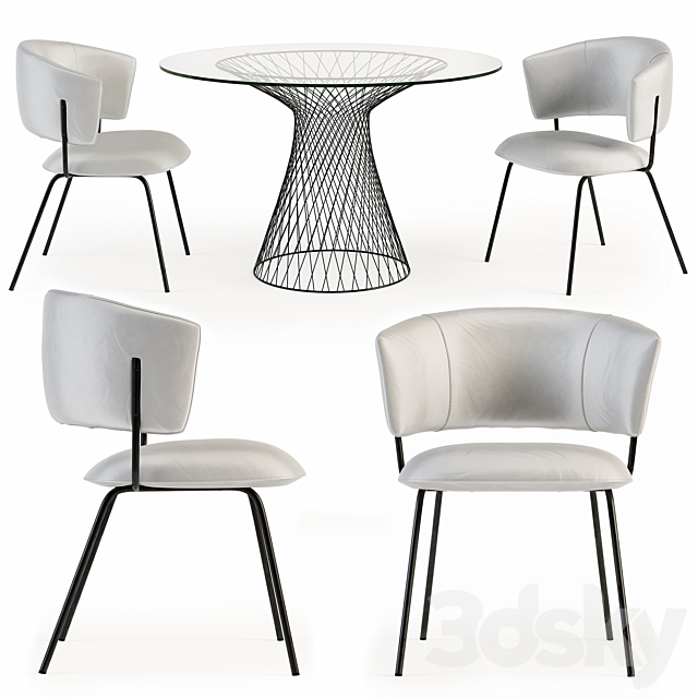 Portello Chair and Lexington Table 3DSMax File - thumbnail 2