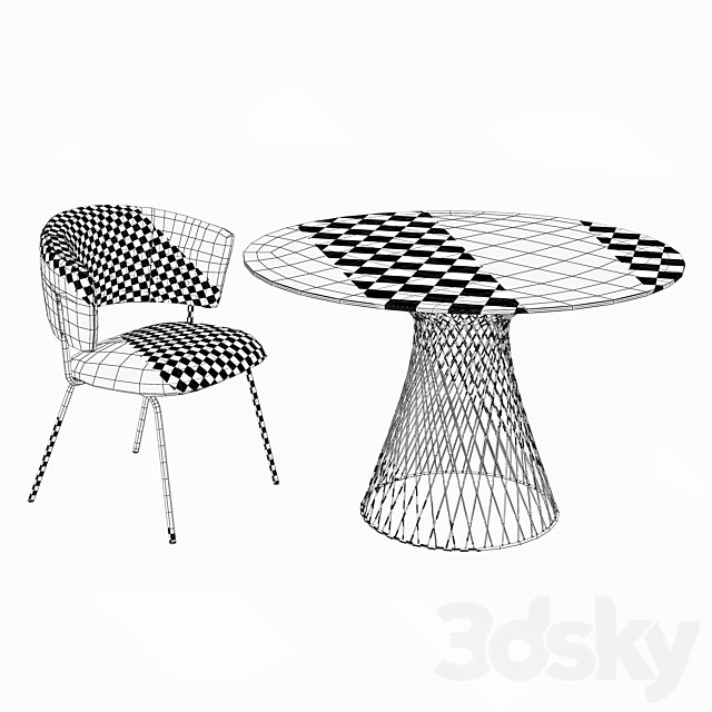 Portello Chair and Lexington Table 3DSMax File - thumbnail 3