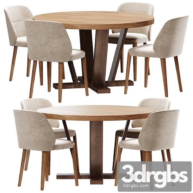 Potocco concha aura dining set - thumbnail 1