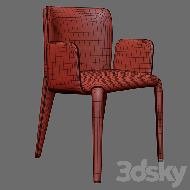 Potocco Lars chair and armchair 3DSMax File - thumbnail 3