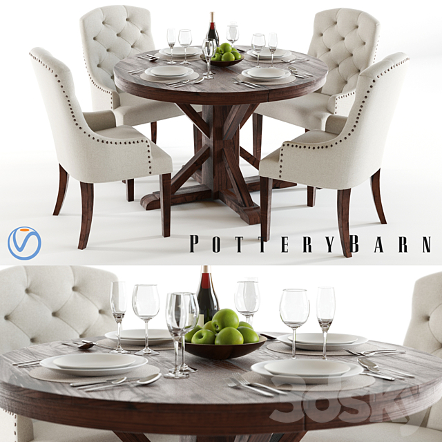 Pottery Barn Benchwright and Lorraine 1 3ds Max - thumbnail 1