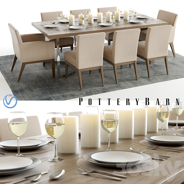 Pottery Barn Durham and Sadie 3DSMax File - thumbnail 1