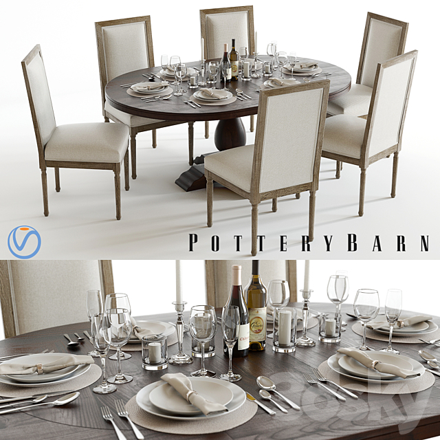 Pottery Barn Lorraine and Miller 3DSMax File - thumbnail 1