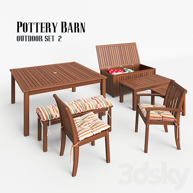 Pottery Barn Outdoor Set 2 3ds Max - thumbnail 1