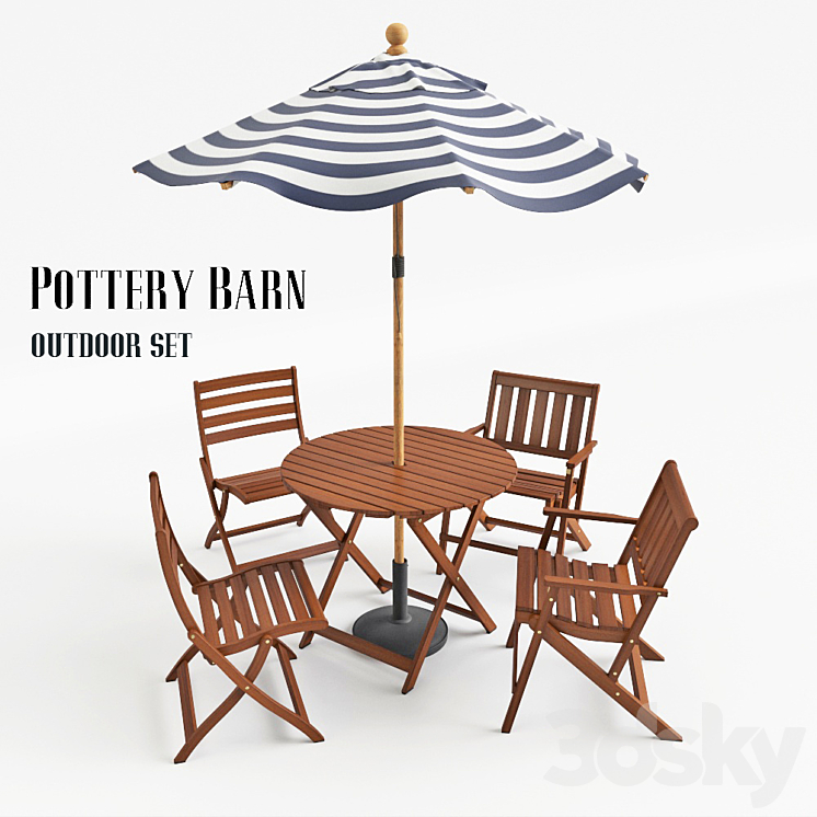 Pottery Barn Outdoor Set 3DS Max - thumbnail 1