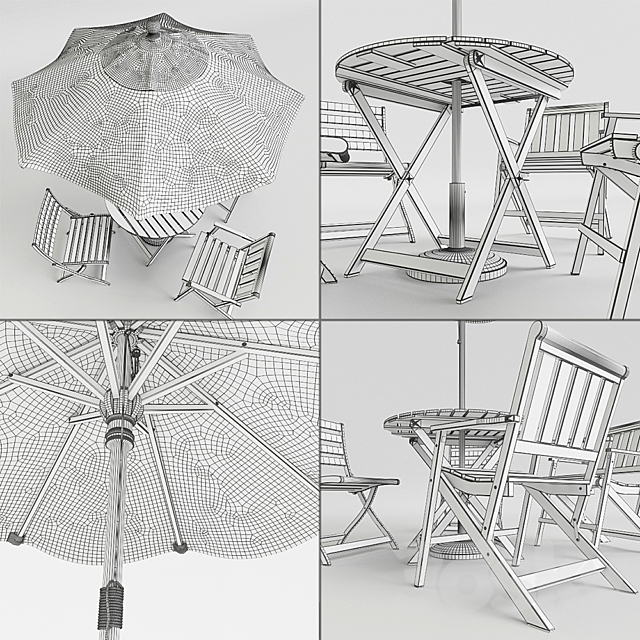 Pottery Barn Outdoor Set 3DSMax File - thumbnail 3