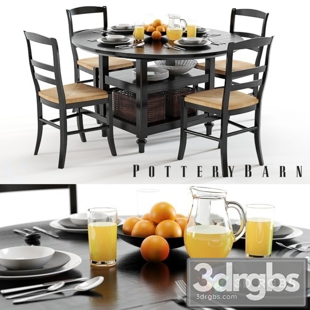 Pottery Barn Shayne and Isabella Black 3dsmax Download - thumbnail 1