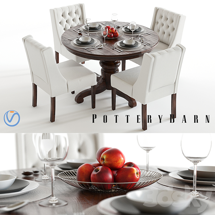 Pottery Barn Tivoli and Sorrel 3DS Max - thumbnail 1