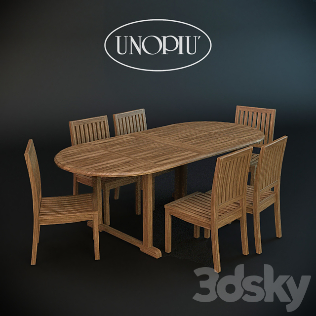 “PROFI” Garden chair and table Lydia&Tamil 3DSMax File - thumbnail 1