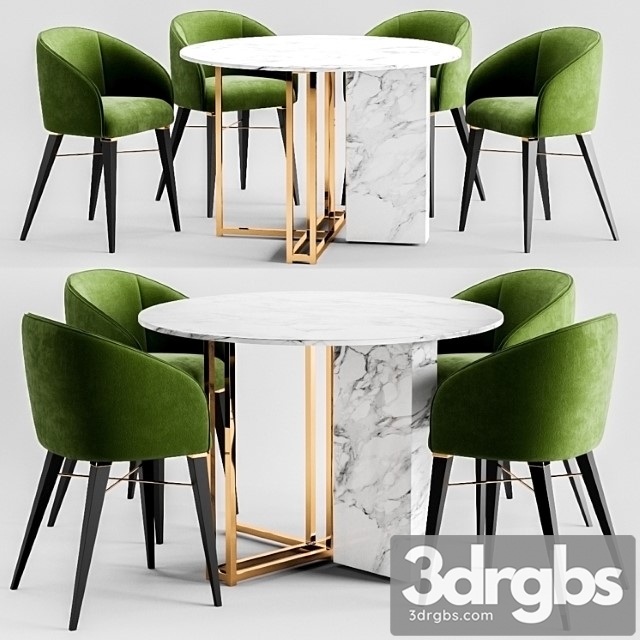 Prosvir table chair 2 3dsmax Download - thumbnail 1