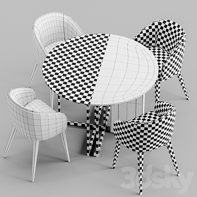 Prosvir table chair 3DSMax File - thumbnail 3