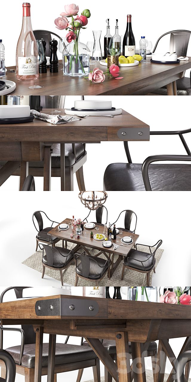 Pulaski Furniture _ Dining set 3DSMax File - thumbnail 2