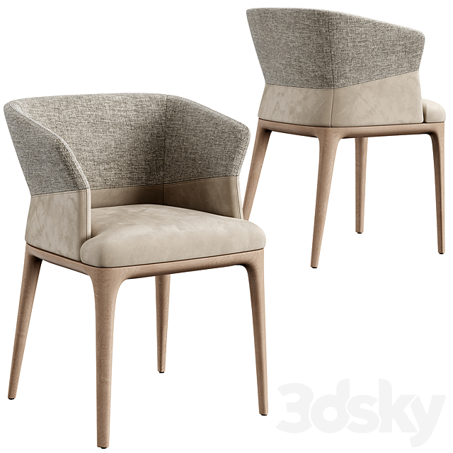 Quad Chair Konyshev Dinning Set 3DSMax File - thumbnail 2