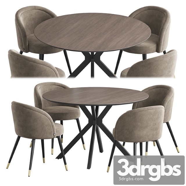 Ralf table chloe chair dining set - thumbnail 1