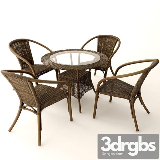 Rattan furniture 2 3dsmax Download - thumbnail 1