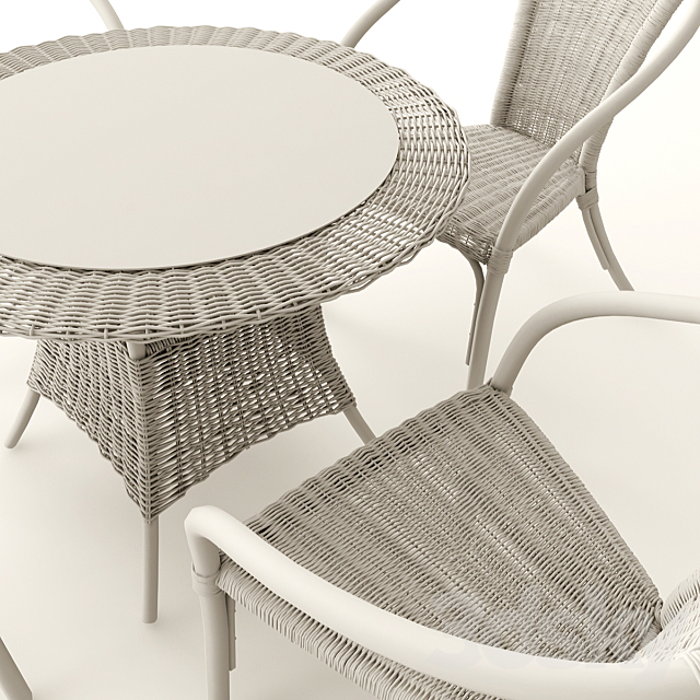 Rattan furniture 3DS Max Model - thumbnail 3