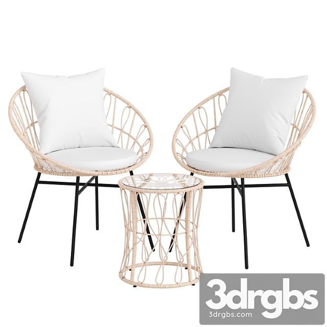 Rattan wicker patio garden furniture set - thumbnail 1