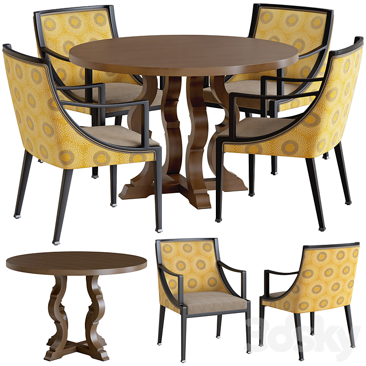 Revelation Dining Table 8160-DT 3DS Max Model - thumbnail 1