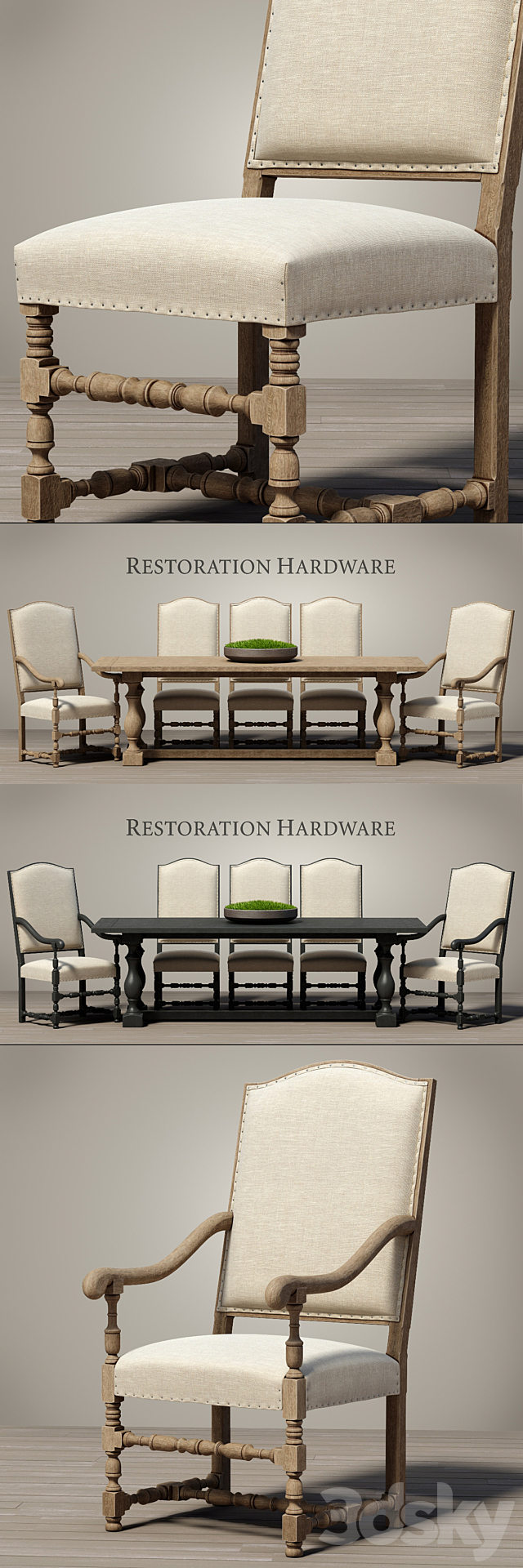 RH _ Dining set 3DSMax File - thumbnail 1