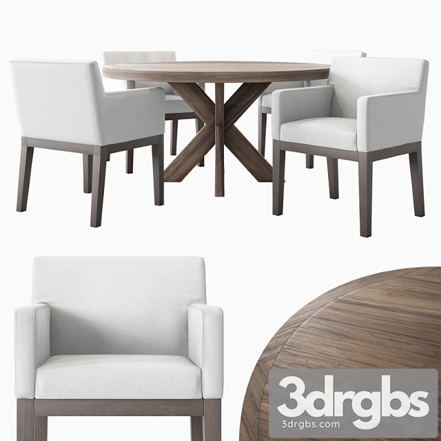 RH Morgan Track 1960s French Dining Set 3dsmax Download - thumbnail 1