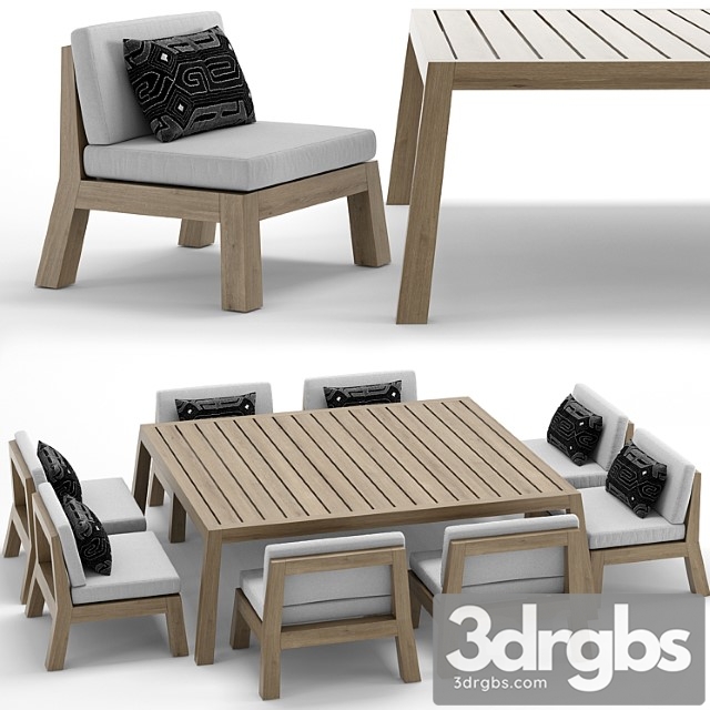 Rh outdoor bonaire table-chair 2 3dsmax Download - thumbnail 1