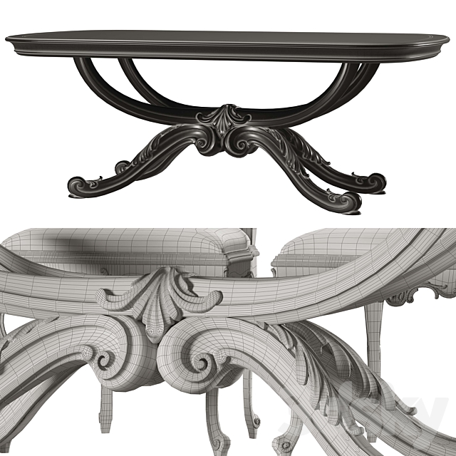 roberto giovannini dining table and chair art1231g and art 193 3DSMax File - thumbnail 2