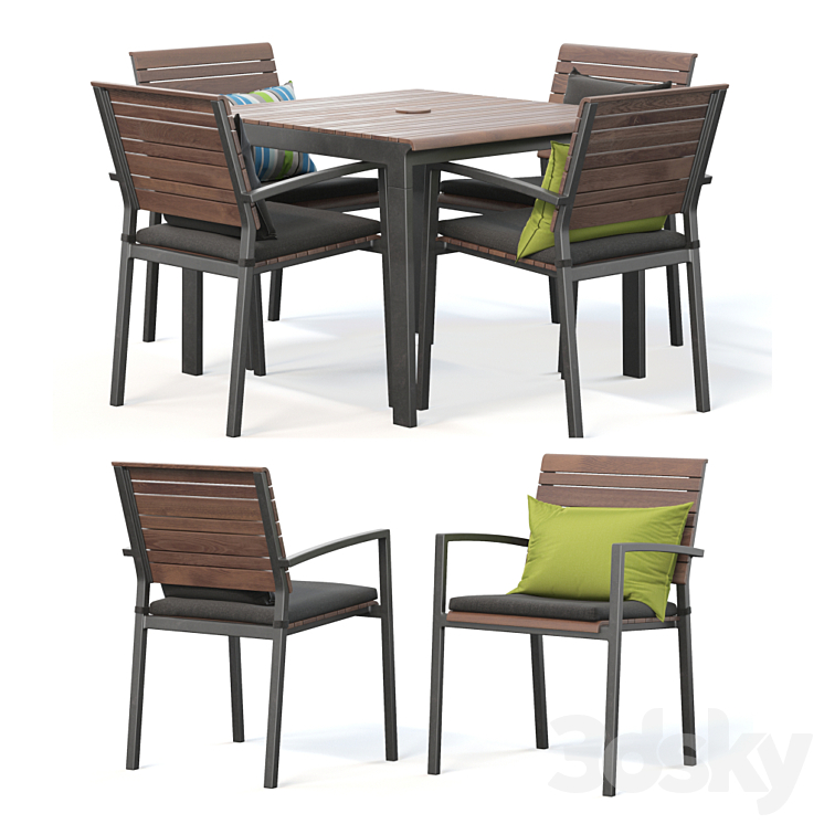 Rocha II Dining set 3DS Max - thumbnail 1